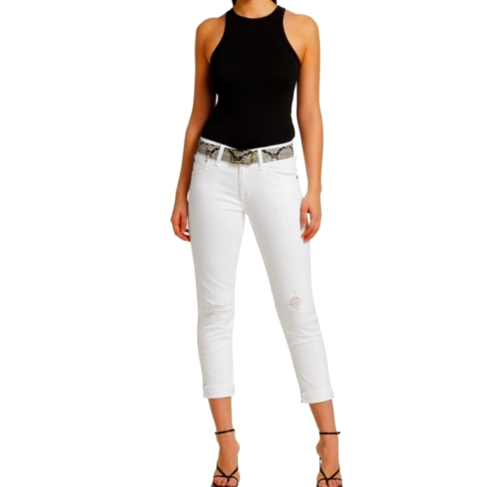 AG JEANS Ex-Boyfriend Slim White Jeans size 23R